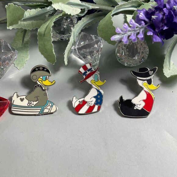 Disney Donald Duck Trading Pin Uncle Sam Pirate Badge Lapel Pin Brooch Jewelry - Picture 2 of 6